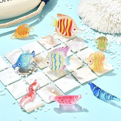45Pcs 9 Styles Fish Transparent Resin Cabochons&nbsp;CRES-CJZ0009-01