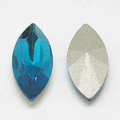 Pointed Back Glass Rhinestone Cabochons&nbsp;RGLA-T083-7x15mm-14