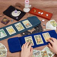 4個 2色 両面ベルベットタロットカード収納バッグ  タロットデスク収納ホルダー  ミックスカラー  展開：40.5x13x0.2cm  2個/カラー&nbsp;ABAG-CN0001-05