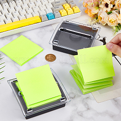 紙製付箋パッド200枚  防水メモ帳  オフィス＆スクール用品  正方形  2 個のプラスチックスティックメモパッドホルダー付き  ミックスカラー  75x75x36mm  100枚/色&nbsp;DIY-OC0012-01