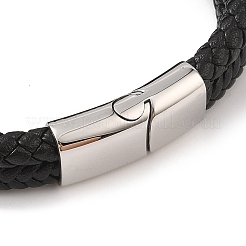 Braided Microfiber Leather Multi-strand Bracelets&nbsp;BJEW-B096-01B