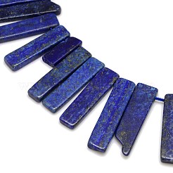 天然宝石ラピスラズリビーズ連売り  不規則な直方体  ラピスラズリ  15~70x9~12x5~7mm  穴：2mm  約39個/連  15.74インチ&nbsp;G-L156-05