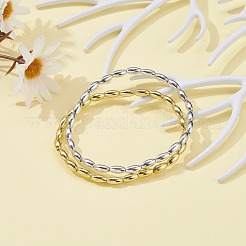 ユニセックスストレッチブレスレットセット  CCBプラスチックビーズで  ミックスカラー  内径：2-3/8インチ（6cm）  2個/セット&nbsp;BJEW-JB06322