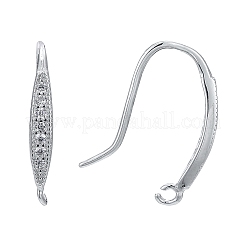 Anti-Tarnish Rhodium Plated 925 Sterling Silver Earring Hooks&nbsp;LS-STER-K168-096P
