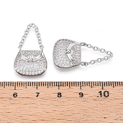 Brass Micro Pave Cubic Zirconia Pendants&nbsp;KK-T070-52P