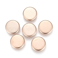 304ステンレススチールプレーンエッジベゼルカップ  カボションのセッティング  フラットラウンド  ローズゴールド  トレイ：8mm  9.5x2mm&nbsp;STAS-E460-10RG-8MM