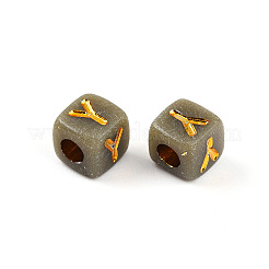 Plating Acrylic Beads&nbsp;OACR-N140-01G-Y