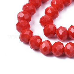 Opaque Solid Color Glass Beads Strands&nbsp;X-EGLA-A034-P8mm-D22