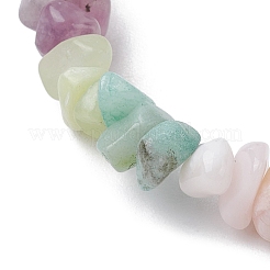 女性用天然宝石チップストレッチブレスレット  内径：2-3/8インチ（6cm）&nbsp;BJEW-JB11019-01