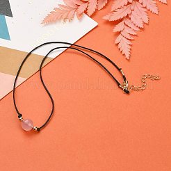 Natural Rose Quartz Beaded Necklaces&nbsp;NJEW-JN03099-03