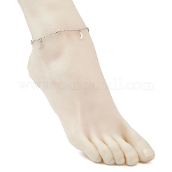 304 Stainless Steel Cross Link Chain Anklets&nbsp;AJEW-AN00739-02