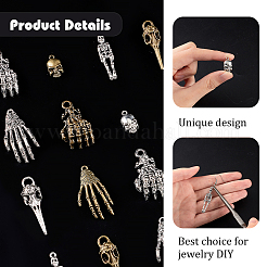 60Pcs 10 Styles Alloy Pendants&nbsp;FIND-FG0002-80