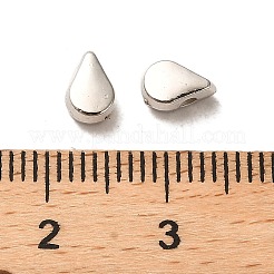 CCBプラスチックビーズ  ティアドロップ  プラチナ  6x4x2.8mm  穴：1.4mm&nbsp;CCB-A001-10P