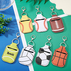7Pcs 7 Styles Alloy PU Leather Pendant Decorations&nbsp;AJEW-TA0002-52