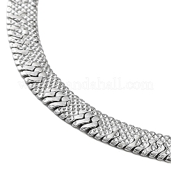 Non-Tarnish 304 Stainless Steel Herringbone Chain Necklaces&nbsp;NJEW-P282-05P