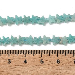 天然石アマゾナイトビーズ連売り  スター  6x6x2mm  穴：0.7mm  約72個/連  14.96''（38センチメートル）&nbsp;G-F817-A10-01