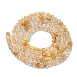 Natural Gold Rutilated Quartz Beads Strands&nbsp;G-B090-A30-03