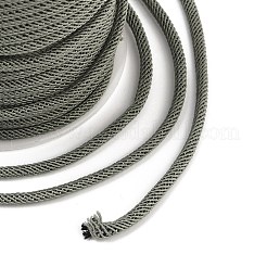 ナイロン編みコード  ブレスレットやジュエリー作りのためのミランコード織り糸  濃いグレー  3mm  約21.87ヤード（20m）/ロール&nbsp;NWIR-C004-04A-31