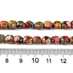 ナチュラルインペリアルジャスパービーズ連売り  染め  直方体の  カラフル  6.5~7.5x5~6x5~6mm  穴：0.8mm  約53~60個/連  15.55~15.87インチ（39.5~40.3cm）&nbsp;G-N342-62H