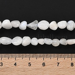 天然レインボー ムーンストーン ビーズ 連売り  ナゲット  タンブルストーン  4.5~11.5x3~7x3.5~6mm  穴：1.2mm  約48~68個/連  15.35~15.94''（39~40.5センチメートル）&nbsp;G-P497-01C-63