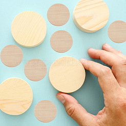 50Pcs Undyed Wood Cabochons&nbsp;WOOD-WH0125-09C