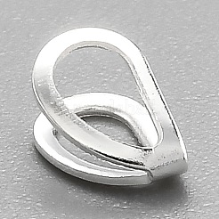304ステンレススチールペンダントベイル  ティアドロップ  銀  5.5x4x3mm  穴：2.5x3mm&nbsp;STAS-F267-06S