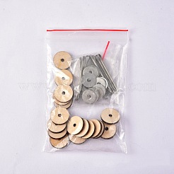 人形回転関節アクセサリー  木製ワッシャー付き  DIYクラフト人形作りのための回転木製接続  バリーウッド  12x2.5mm  穴：2.5mm&nbsp;DOLL-PW0001-063A