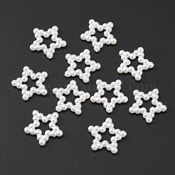 アクリルパールカボション  染め  スター  乳白色  11x12x2mm&nbsp;MACR-F020-22