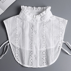 取り外し可能なコットンシャツ レディース つけ襟  ネックライントリム DIY 衣服アクセサリー  ホワイト  345x353x4mm&nbsp;DIY-WH20048-038