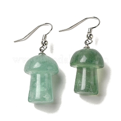 Natural Mixed Gemstone Mushroom Dangle Earrings&nbsp;EJEW-E296-05P-A