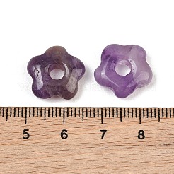 天然石アメジストペンダント  花のチャーム  14.5~15x15.5x5~5.5mm  穴：4mm&nbsp;GG-CBA2BD6-01A