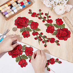 8Pcs Polyester Embroidery Sewing Ornaments&nbsp;DIY-HY0003-42B