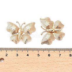 真鍮チャーム  蝶のチャーム  カドミウムフリー＆ニッケルフリー＆鉛フリー  ライトゴールド  23.5x28.5x3mm  穴：1.2mm&nbsp;KK-H454-06KCG