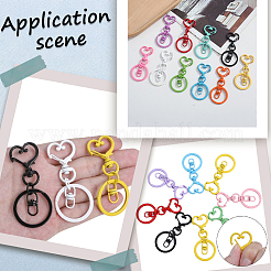 20Pcs 10 Colors Iron Keychain Clasps&nbsp;FIND-SC0017-35