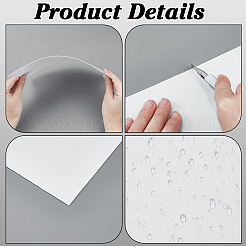 ABSプラスチックシート10枚  DIYクラフト製作キット  長方形  ホワイト  250x200x0.5mm&nbsp;DIY-WH0622-557