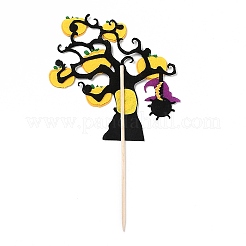 Felt Cloth & Paper Halloween Tree Cake Insert Card Decoration&nbsp;DIY-H108-42
