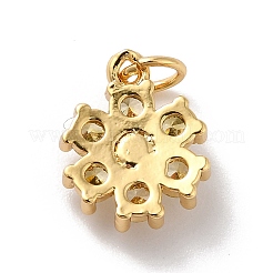 Rack Plating Brass Micro Pave Cubic Zirconia Charms&nbsp;KK-A160-22B-G