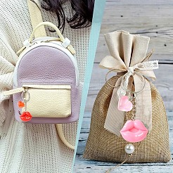 2Pcs Resin Pendants Keychain&nbsp;KEYC-YW00191-01