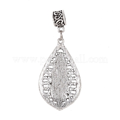 Antique Silver Plated Alloy European Dangle Charms&nbsp;MPDL-L030-A01-AS