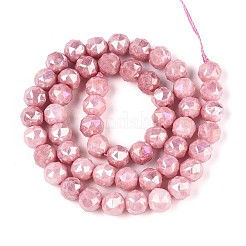 Anti-Tarnish Electroplate Glass Beads Strands&nbsp;GLAA-N010-8mm-07