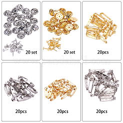 鉄襟ピンバック  タイタックピン  ブローチパーツ  ミックスカラー  トレイ：4.5mm  12mm  ピン：1mm&nbsp;IFIN-SC0001-01