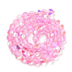 透明ガラスビーズ  ラウンド  パールピンク  6mm  穴：1mm  約61~62個/連  34~35cm&nbsp;GLAA-B022-6mm-01