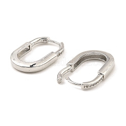 Brass with Cubic Zirconia Hoop Earrings&nbsp;EJEW-D078-30P