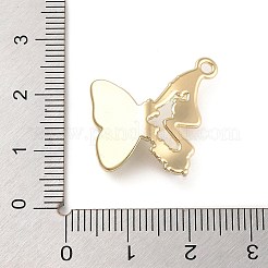 合金ガラスラインストーンチャーム  樹脂パール付き  ゴールドカラー  ライトブルー  蝶  21x21.5x6mm  穴：1.6mm&nbsp;PALLOY-U003-05B-G