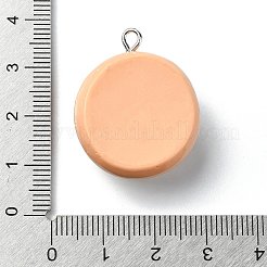 樹脂チャーム  鉄パーツ  ドーナツ  砂茶色  28~29x24~25x15mm  穴：2mm&nbsp;RESI-I058-02D