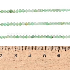 天然クリソプレーズビーズ連売り  スムーズなラウンド  2mm  穴：0.5mm  約176~179個/連  15~15.47''（38.1~39.3センチメートル）&nbsp;G-A322-A01-2mm