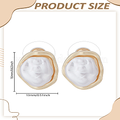 1Pair Baroque Alloy & Imitation Pearl Stud Earrings&nbsp;EJEW-LP0008-014