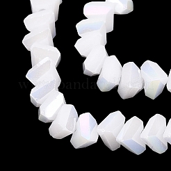 Electroplate Opaque Glass Beads Strands&nbsp;LS-EGLA-Q139-01A-C01