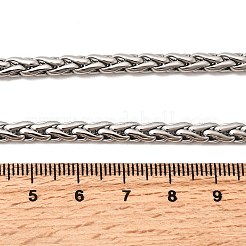 4.5MM 304 Stainless Steel Wheat Chain Necklaces for Women&nbsp;NJEW-B134-05A-P