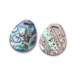パウアシェルペンダント  ティアドロップ  38.5~40x29x2~5mm  穴：3x8mm&nbsp;SSHEL-L012-07